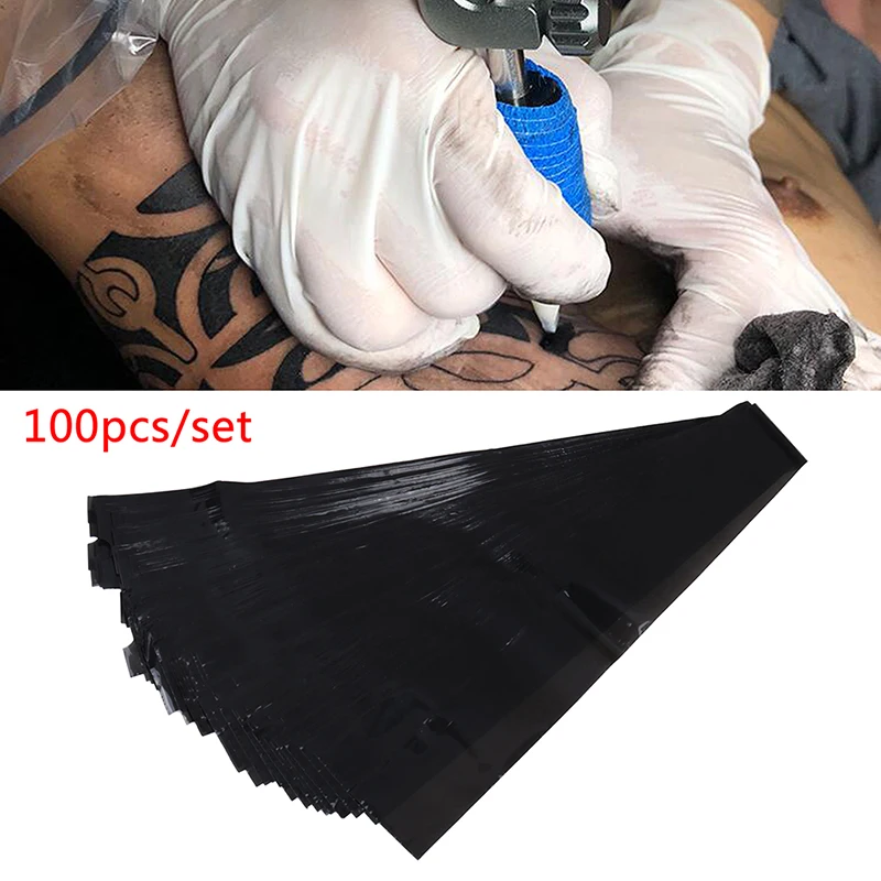 100/200Pcs Tattoo Accessory Machine Disposable Black/Blue Tattoo Clip Cord Sleeves Bags Covers For Tattoo