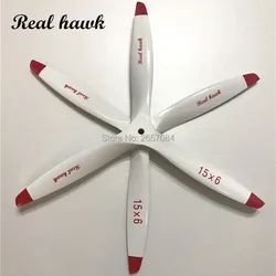 3 Blade 15x6/15x7/15x8/15x10  CCW or CW White Wooden Propeller For Scale RC Gas Airplane Model