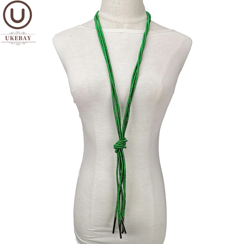 

UKEBAY New Designer Luxury Handmade Necklaces Women Long Necklaces Statement Jewelry 8 Colors Pendant Necklace Goth Chain Gifts