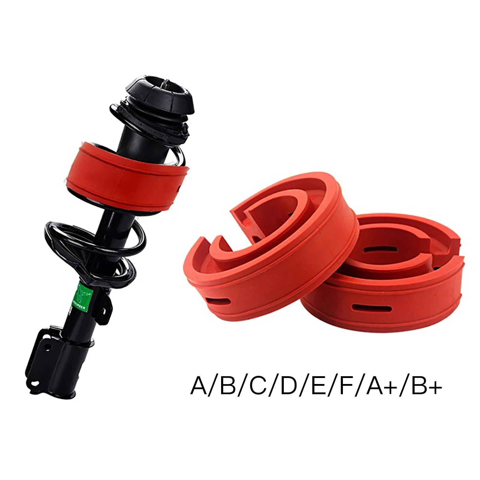 2pcs Car Shock Absorber Spring Bumper Power Auto-buffers A/B/C/D/E/F Type Springs Bumpers Cushion Urethane For Cars goods Buffer