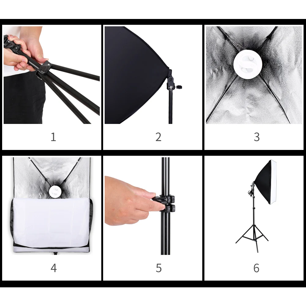 Photography Lighting Kit 2x3M Photo Background Backdrops Soft Umbrella Softbox Light Stand Portable Bag For Photo Studio Shoot