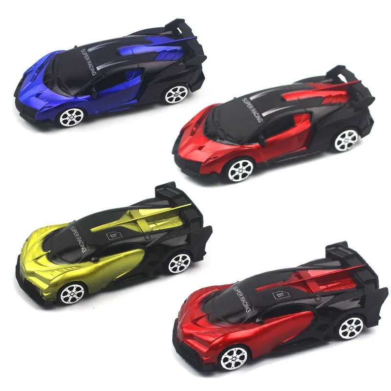 1 pçs criativo crianças supercarro pvc modelo de brinquedo moda puxar para trás carro crianças veículos de entretenimento brinquedos