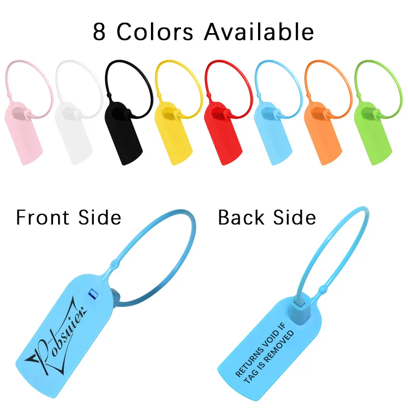 100Pcs Custom Clothing Hang Tags Personalized Plastic Security Print Garment Shoe Clothes Product Logo Gift Tag Label 200mm/7.8\