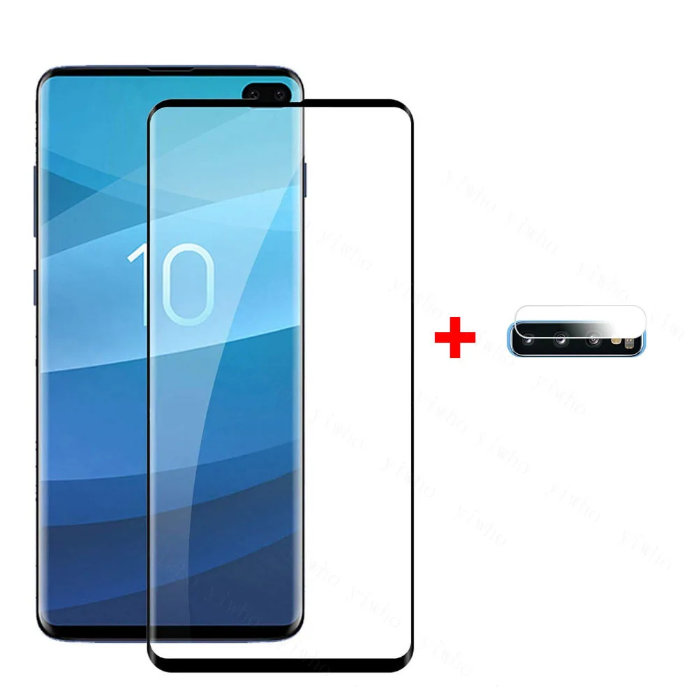 3D Glass For Samsung Galaxy S10 Screen Protector Tempered Glass For Galaxy S 10 Curved Cover Film S10 Back camera lens glass