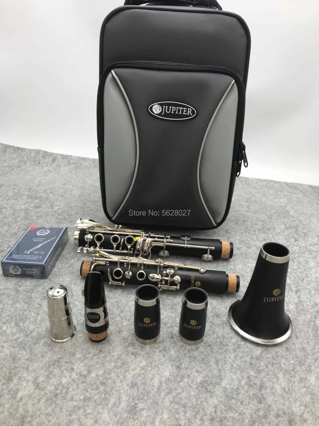 JUPITER JCL-700NQ-clarinete Plano B, instrumento de viento de madera profesional de alta calidad, Tubo negro con estuche, accesorios, nuevo, 4,7