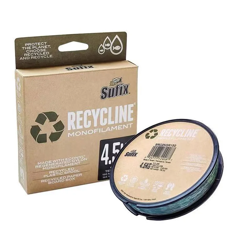 Sufix Recycling Mono Filament Fishing Line 150M Economy Regenerated Material High Strength Green Nylon Line