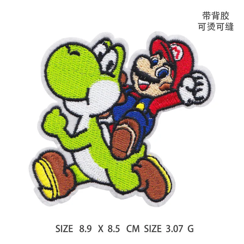 Cartoon Animal Game Embroidered Patches For Clothes Diy Mushroom Cute Iron On Patches Applique Thermal Stickers On Clothes