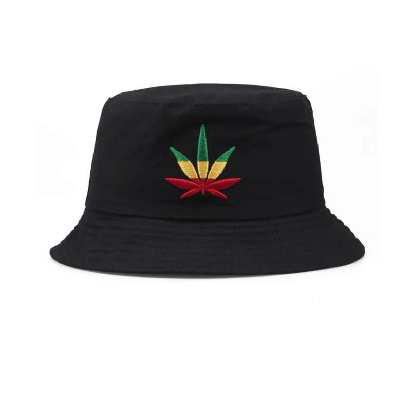 New Men Women Maple Leaf Hat Hip Hop Panama Fisherman Hats Cotton Outdoor Summer Casual fishing Visor Bucket Cap