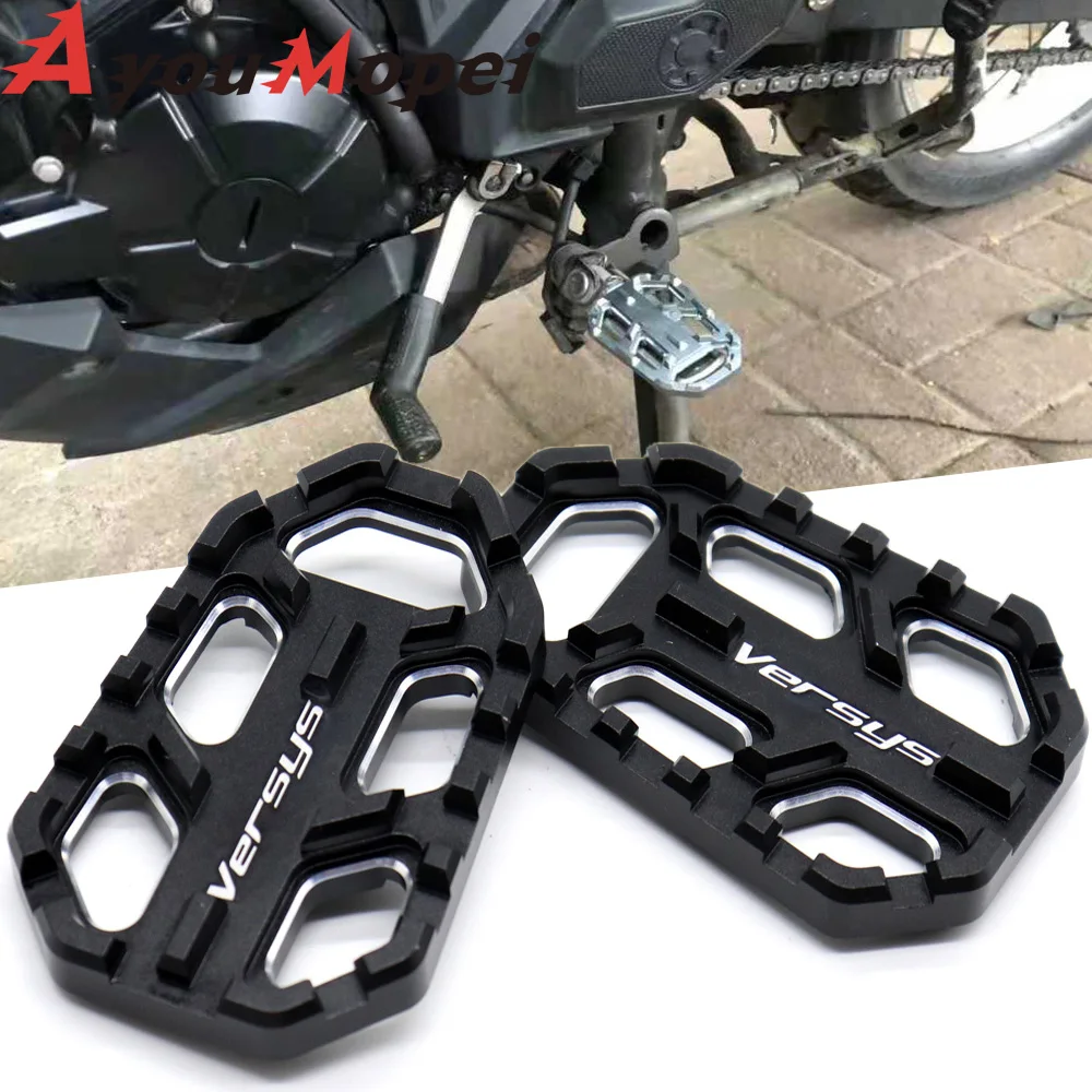 Footpeg Versys650 1000 Versys X-300 Footrest Foot Pegs Pedals Foot Rest for Kawasaki Versys 650 Versys1000 X300 Enlarged Pedal