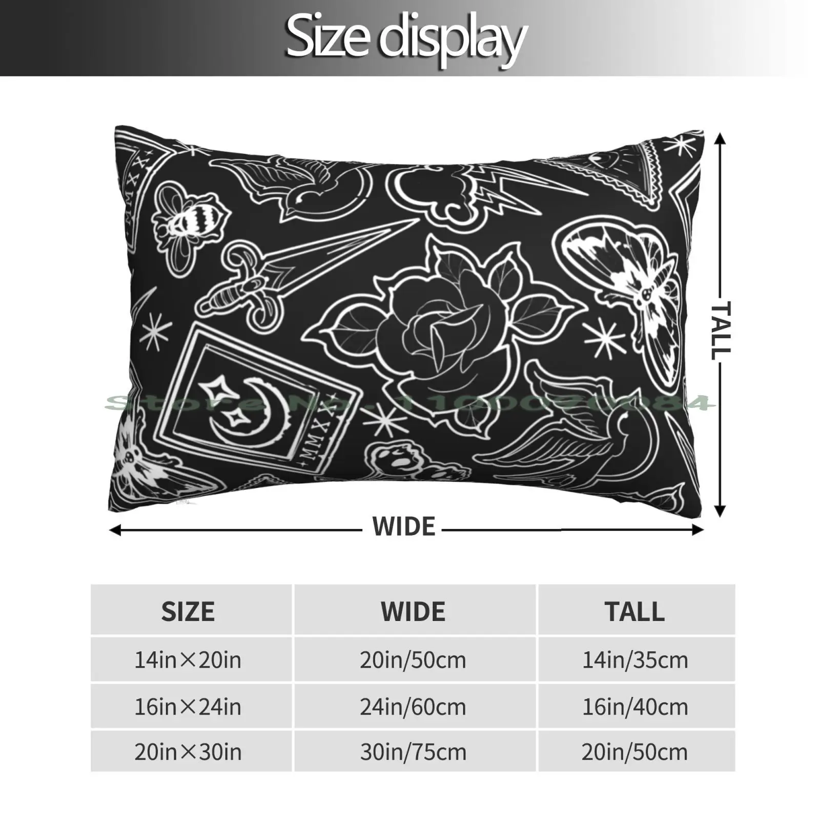 Tattoo Flash Print Pillow Case 20x30 50*75 Sofa Bedroom Redd Pop Art Lil Wayne 999 Wrld Show Album Popular Music Young Rap Hip