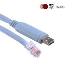 FTDI 직렬 콘솔 라우터 블루 케이블, USB 2.0 DB9-RJ45 RS232, 시스코 화웨이 HP 링크용