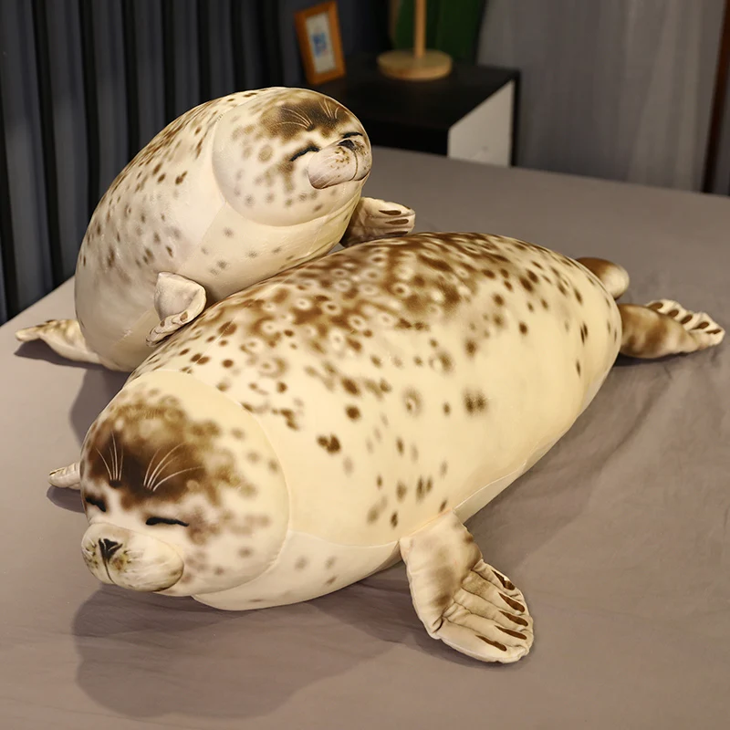 35-110cm Riesen Echt Leben Sea Lion Plüsch Spielzeug Weiche Stofftier Dichtung Kissen Simulation Beschwichtigen Puppe Nette geschenk für Baby Kinder