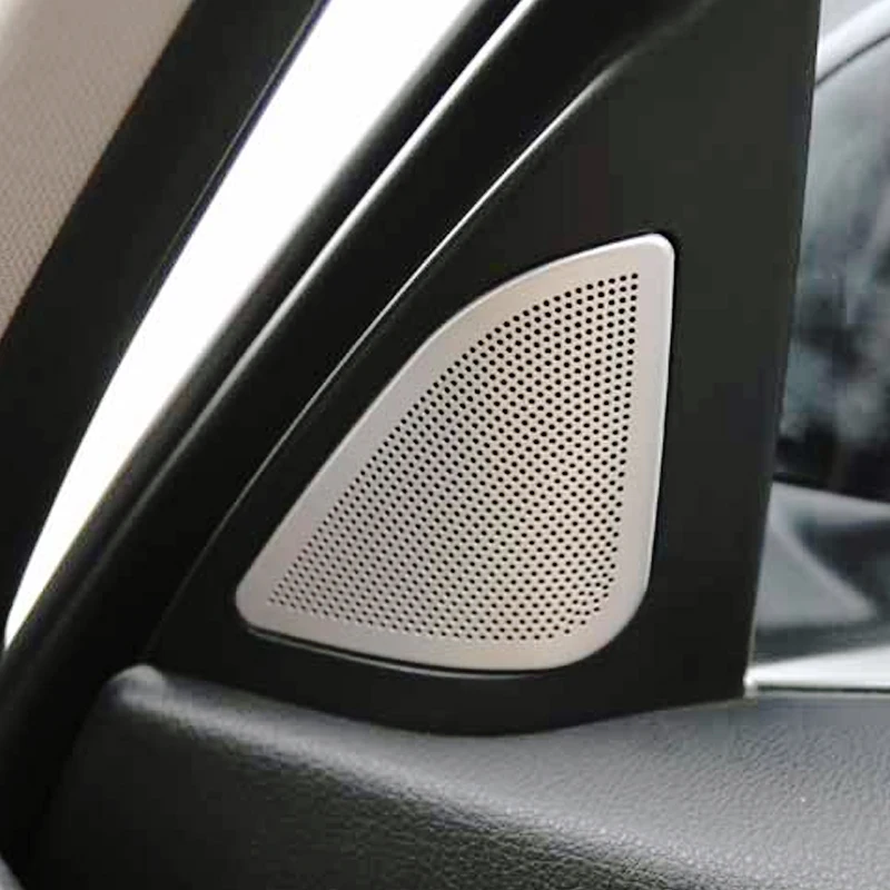 For BMW 3 Series F30 2013-2018 Stainless Car Door Panel Loudspeaker Pad Speaker Cover Trim Frame Sticker Moulding Accessories