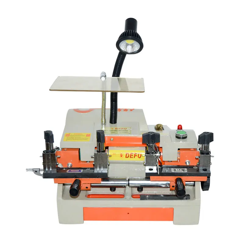 220V/50HZ Key Cutting Machine Multi-Fuctional Chucking Horizontal Double Head Keying Machine Key Duplicating Machine 100-E1