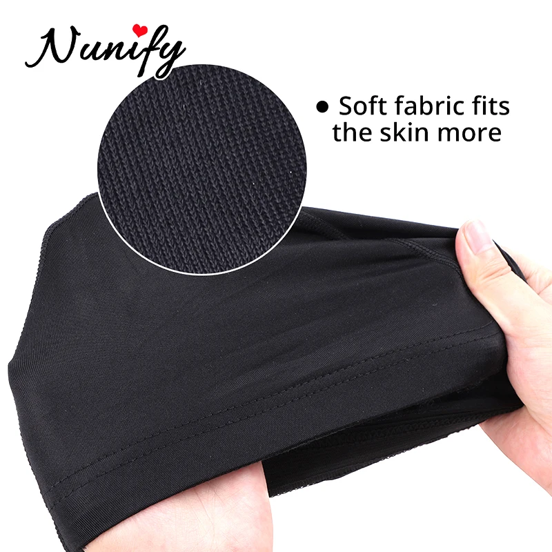 Nunify 12 stücke schwarz Dome Cornrow Perücke Glueless Haar Net Perücke Liner Günstige Perücke Kappen Für Die Herstellung Von Perücken Spandex Net elastische Dome Perücke Kappe