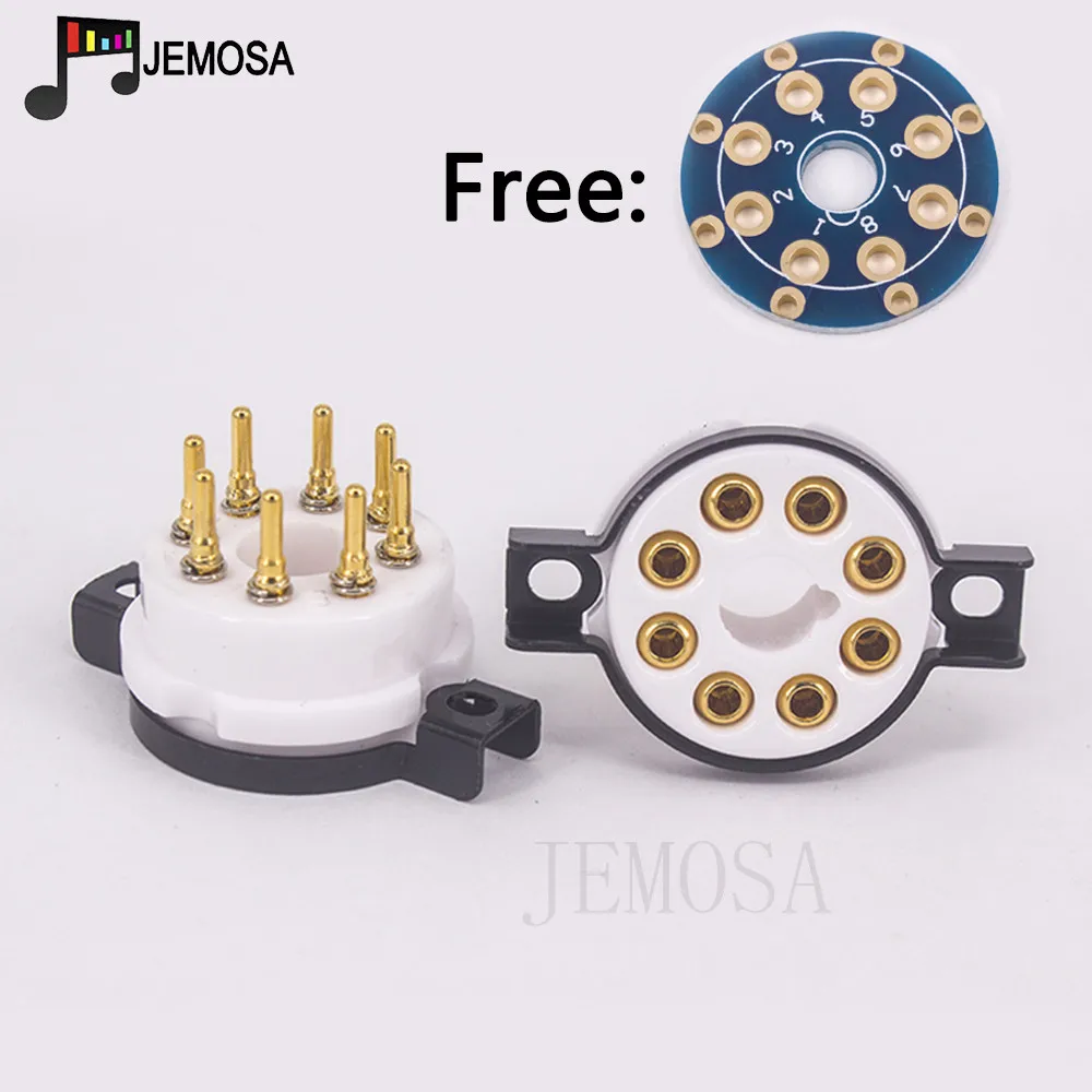 EIZZ Ceramic 8Pin Tube Socket For KT88 EL34 5AR4 6L6 6CA7 6SL7 6SN7 Vacuum Tube HIFI Audio Vintage Amplifier