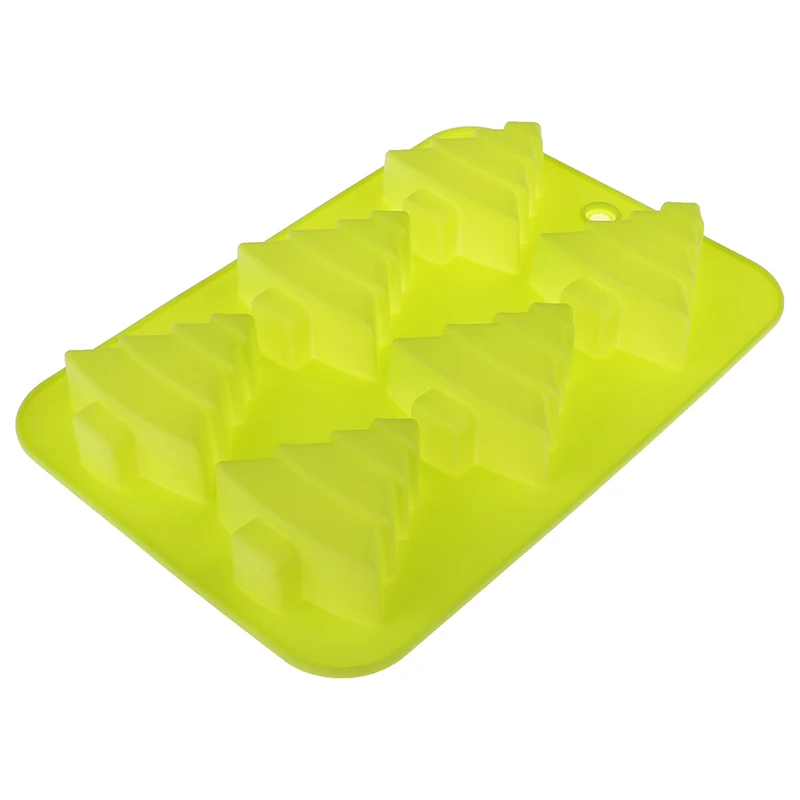 Durable 3D Christmas Tree Shape Silicone Soap Mold Handwork DIY Pudding Jelly Mold High Quality Kitchen Accessories Easy Clean
