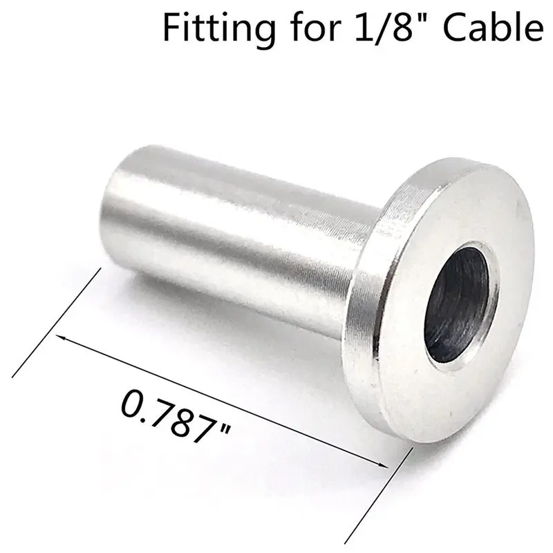 Promotion! Stainless Steel Protector Sleeves for 1/8 inch Cable Railing, Wood Posts, DIY Balustrade T316 Marine Grade 24 Pack