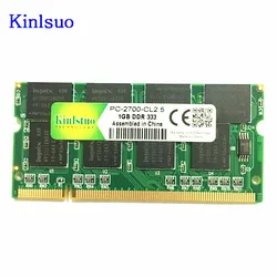 Kinlstuo-memoria ram for laptop, so-dimm ddr1 DDR 400 333 MHZ/pc-3200 pc-2700 200 pins 512mb 1gb for sodimm notebook ram