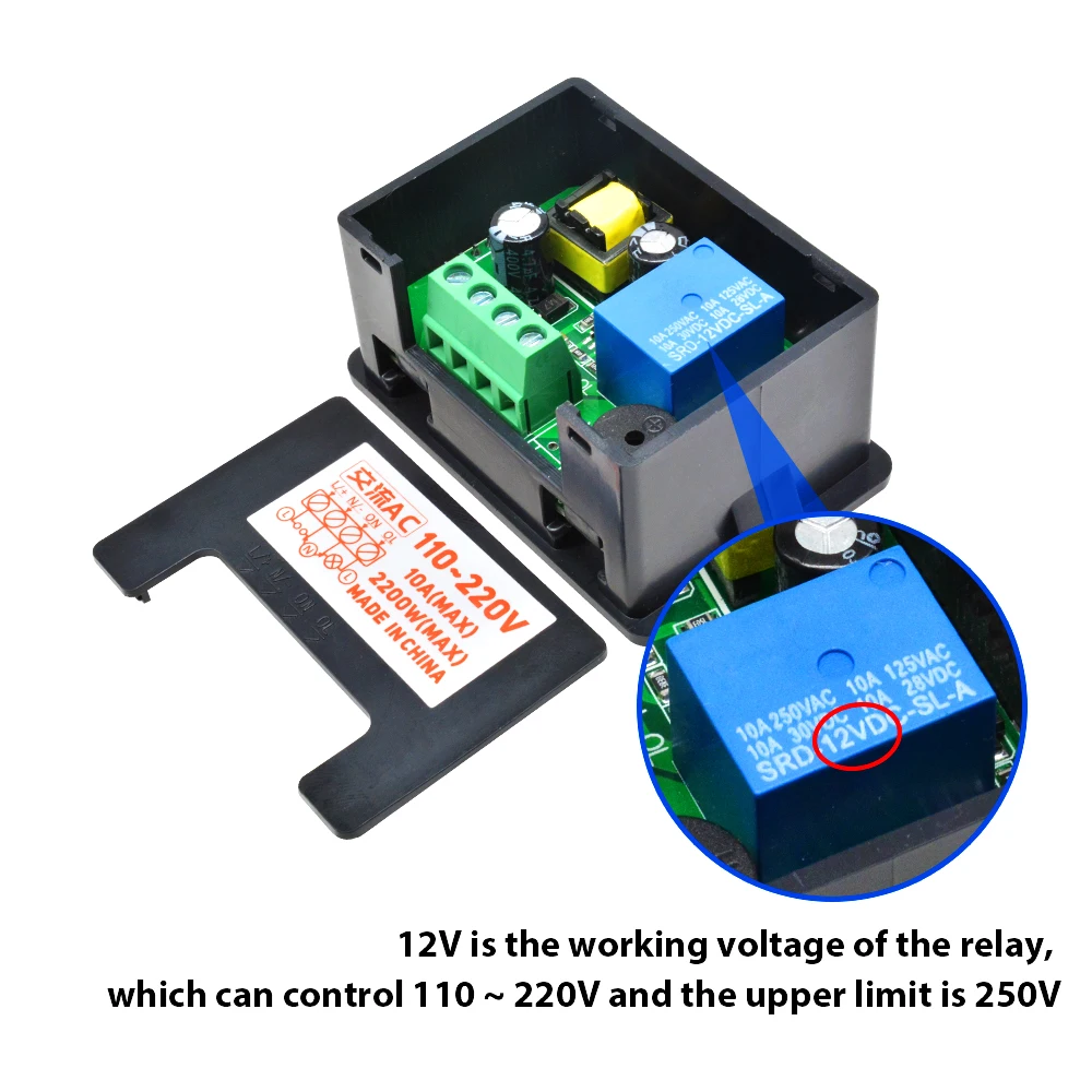 AC 220V 12V 24V 1.37\'\' LCD Display Digital Time Delay Relay Cycle Timer Control Switch Adjustable Timing Relay Time Delay Switch