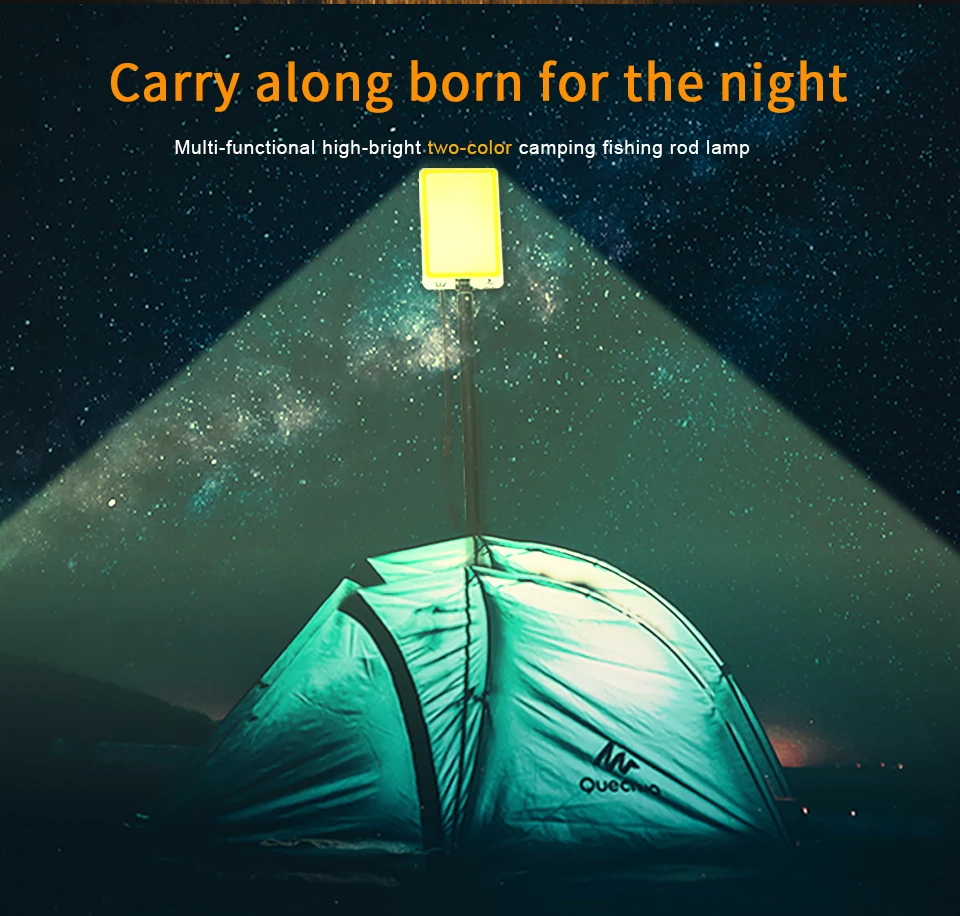 Imagem -06 - Portátil ao ar Livre Led Work Light Recarregável Camping Lamp Spotlight Cob Lâmpadas Telescópicas Pillar Apto para Viagens Rodoviárias Pesca Churrasco