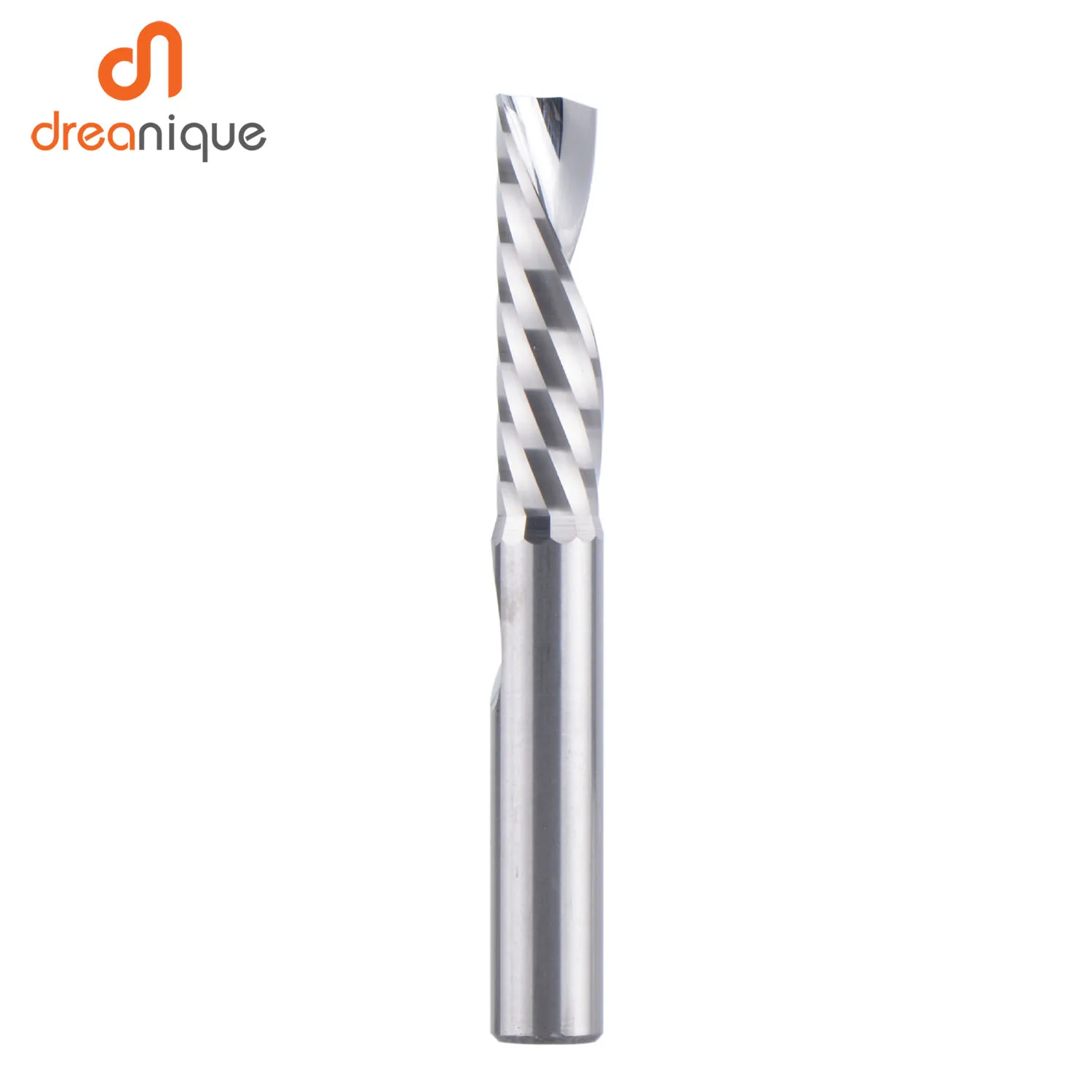Imagem -02 - Aaaaa Única Flauta Espiral Fresa 3.175 Haste Espiral Moinho de Alumínio Cnc Gravura 3d Escultura Bit para Trabalhar Madeira para Baixo Corte 1pc