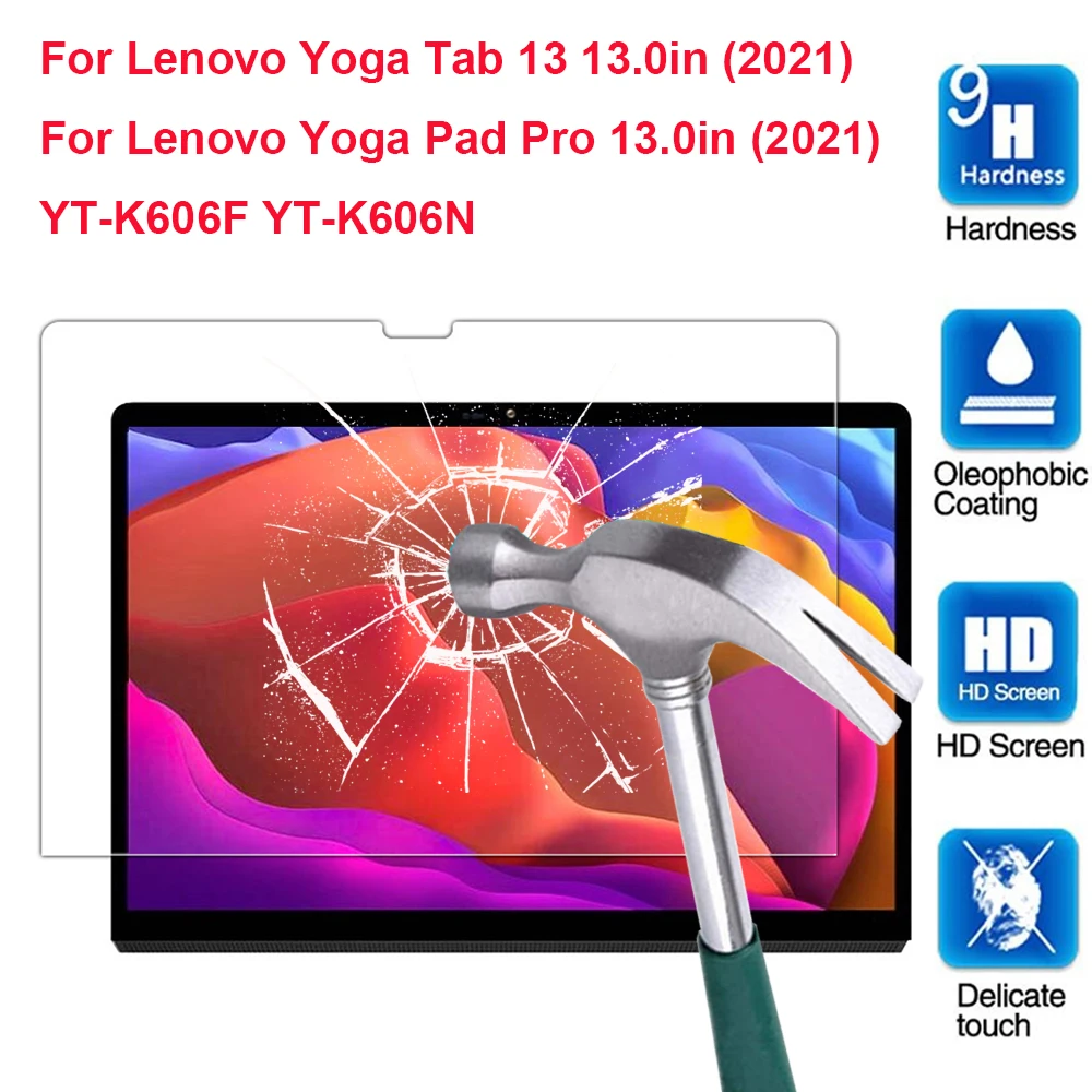 9h vidro temperado para lenovo yoga almofada pro 13 polegada YT-K606F 2021 yoga tab 13 YT-K606N tablet protetor de tela filme