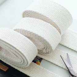 3 Yards 15mm/20mm/25mm/30mm/38mm Beige Canvas Cotton Ribbon Belt Bag Webbing Label Ribbon Bias Binding Tape Diy Craft Projects