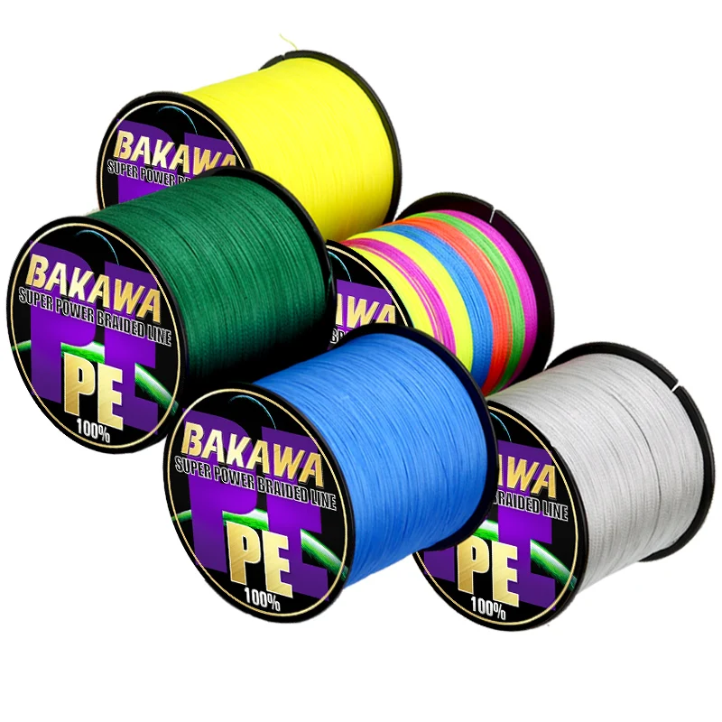 BAKAWA 4 Strands Fishing Line Smooth Multifilament 300M Carp Japanese 100% PE Braided Wire Cord Durable Accessories Sea Tool