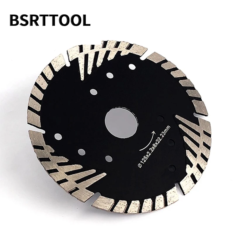 BSRTTOOL 1pc Diamond Circular Saw Blades Cutting Granite Stone Porcelain Ceramic Tile Saw Disc with Protection Teeth