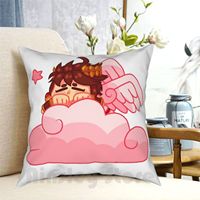 Sleepy Pit Pillow Case Printed Home Soft Throw Pillow Cute Pink Pit Kid Icarus Angel Pretty Cloud Clouds Cartoon Video