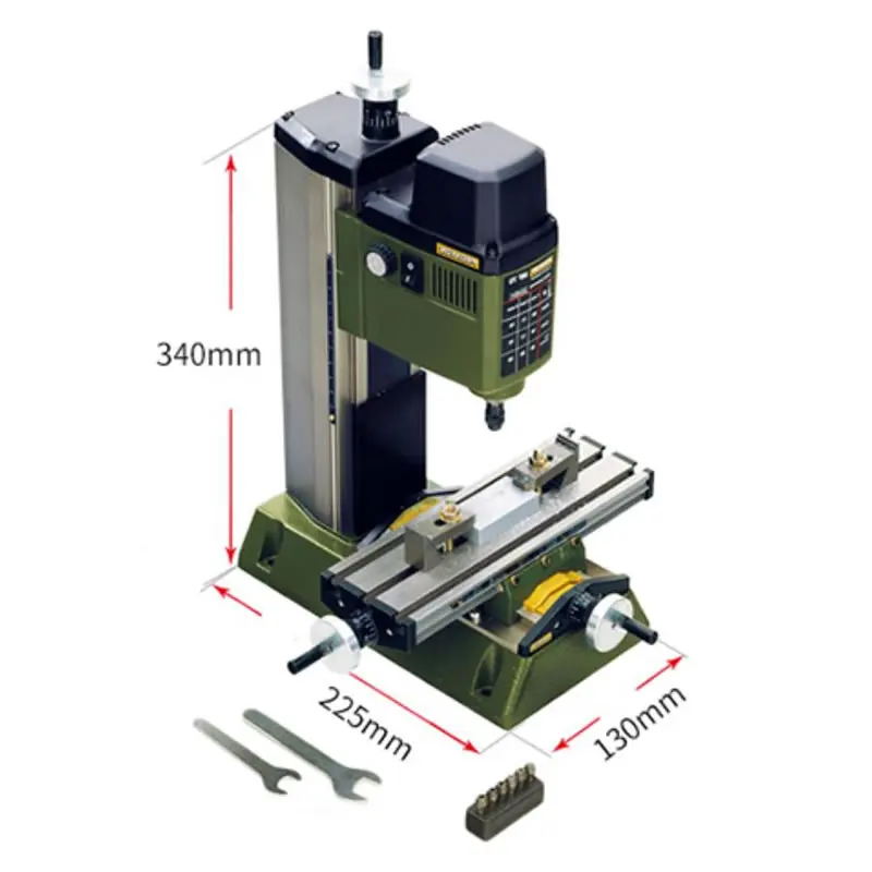 220V 100W PROXXON Mini Milling Machine MF70 Bench Driller 134*80*46 Stroke Woodworking Lathe 5000-20000rpm