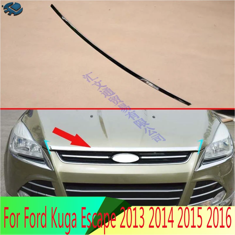 For Ford Kuga Escape 2013 2014 2015 2016 Stainless Steel Front Hood Bonnet Grill Grille Bumper Lip Mesh Trim