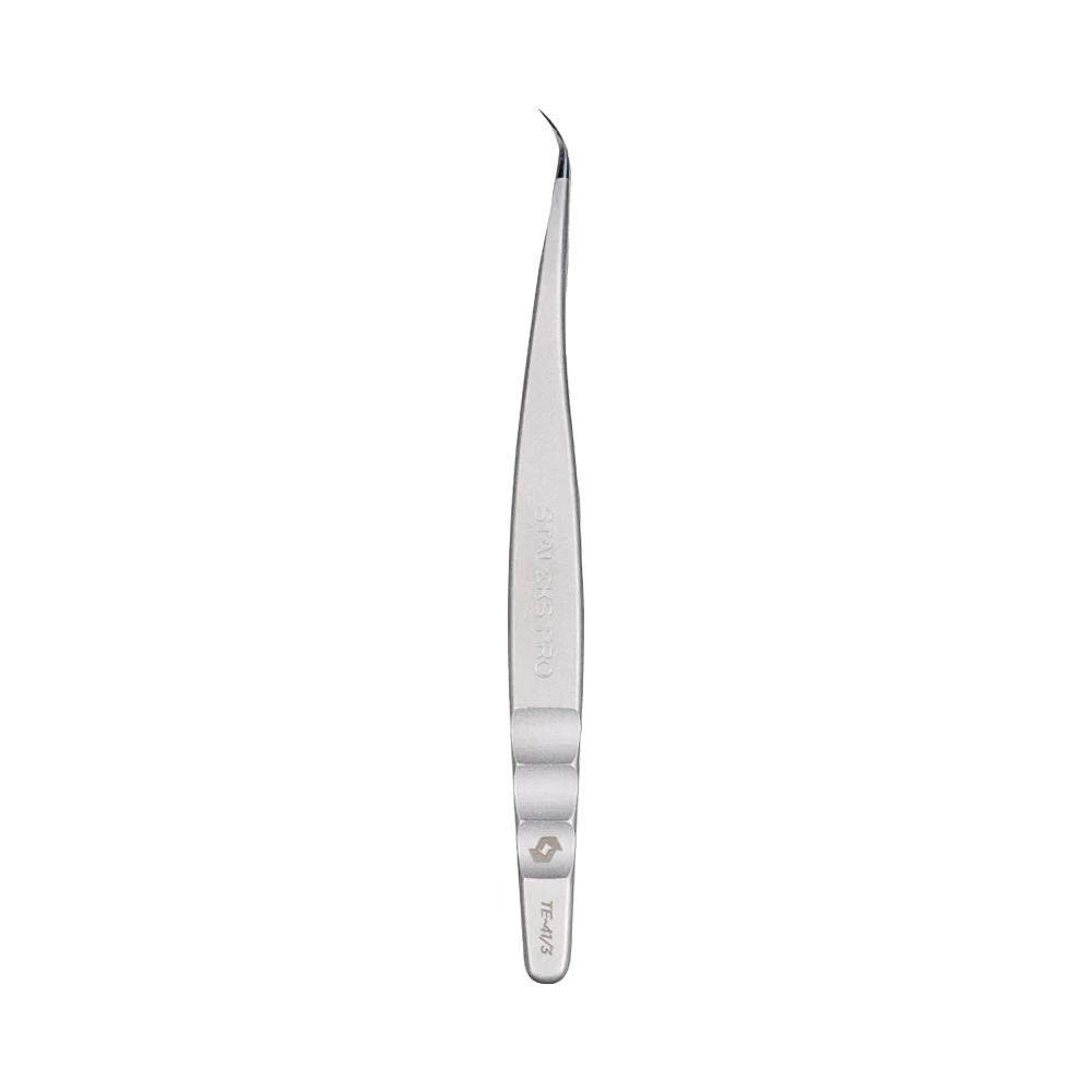 STALEKS PRO TE-41-3 Wave Pattern Embossing Tweezers Grafting Eyelashes Blooming ESD High Precise Hyper Fine AISI