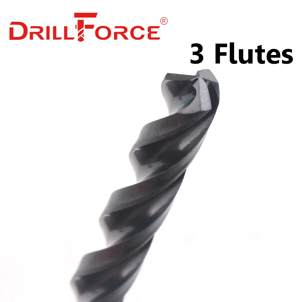 10PCS 3mm-12.5mm M35 HSSCO Cobalt TiAlN Drill Bits HSS 3 Flutes Twist ...