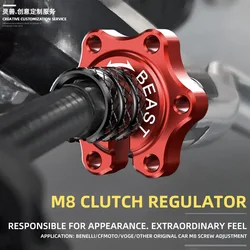 Spirit Beast motorcycle Universal Clutch Brake Cable Wire Adjuster M8*1.25 Screw Accessories For CFMOTO VOGE Benelli Honda
