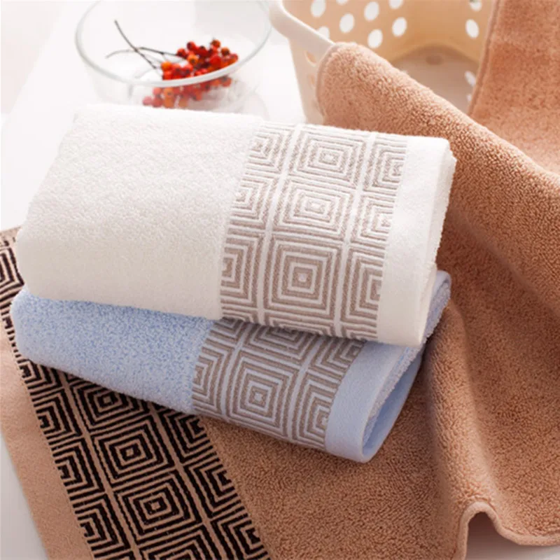 

Adult bathroom Cotton Towel 33x74cm solid woven soft towel Hair face Beach Multifunction towel For home Cleaning Jacquard weave