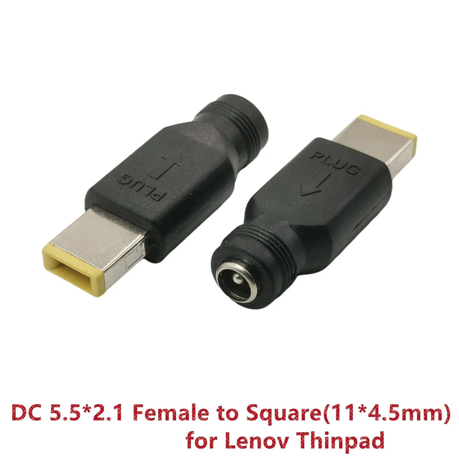 DC Power Adapter Converter 5.5x2.1mm Female to Square Plug Connector for Lenovo Laptop Notebook PC for ThinkPad Ultrabook X230S