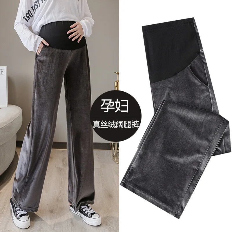 

Women maternity pants Pregnant Maternity Solid Broad-legged Trousers Legging Loose Casual Pants