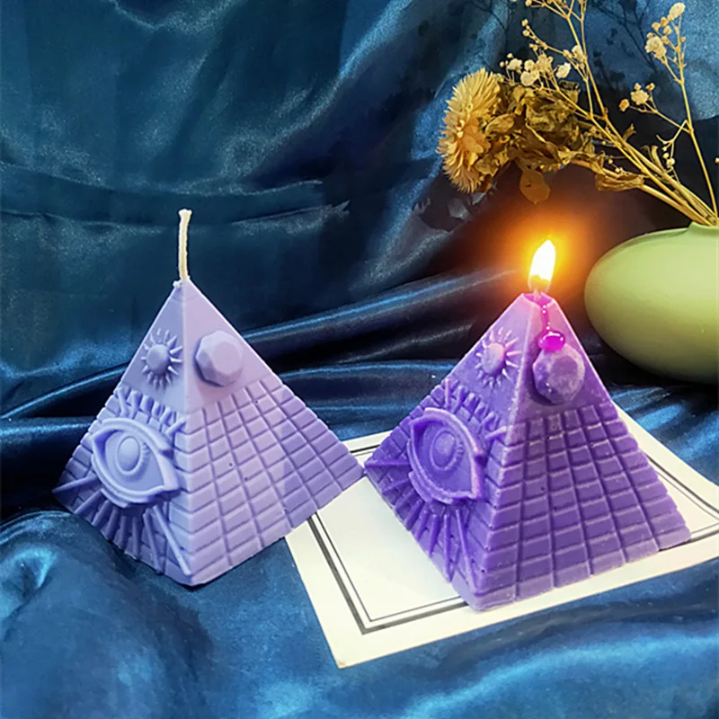 

Pyramid of Psychic Eyes Candle Silicone Mold for DIY Handmade Aromatherapy Candle Ornaments Handicrafts Soap Mold Hand Gift Make