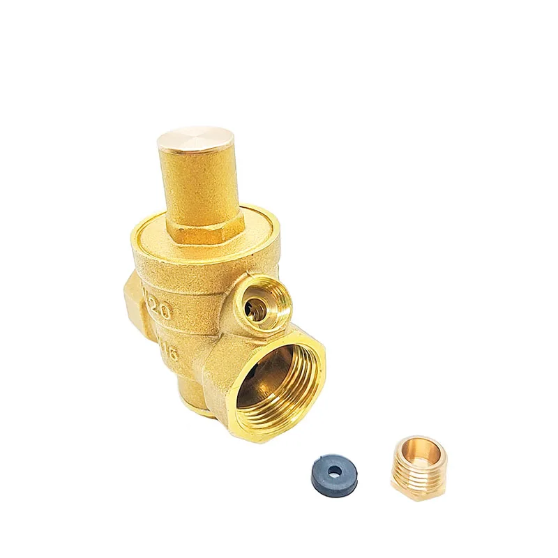 1/2" 3/4" 1" High Quality Adjustable Water Reducing Valve Female Thread Brass Pressure Gauge Regulator Valves With Gauge