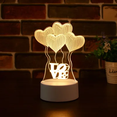 

3D Illusion Led Night Light 3D Night Lamp for Kids USB Desk