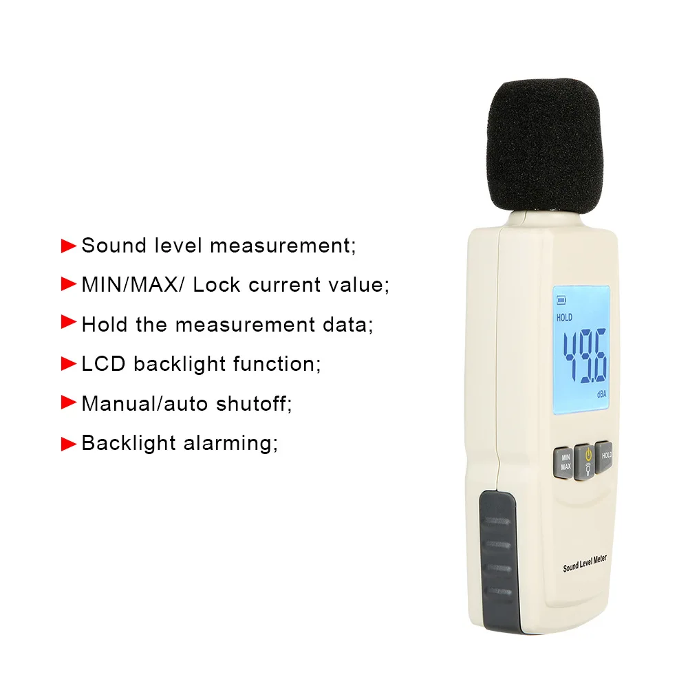 Mini Geluidsniveaumeter Decibel Recorder Noise Audio Detector Digitale Diagnostic Tool Auto Microfoon GM1352