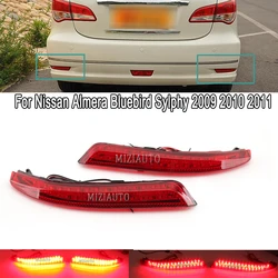 Rear Bumper Reflector Brake Light For Nissan Almera Bluebird Sylphy 2009 2010 2011 Backup Stop Tail Warning Lamp car accessories