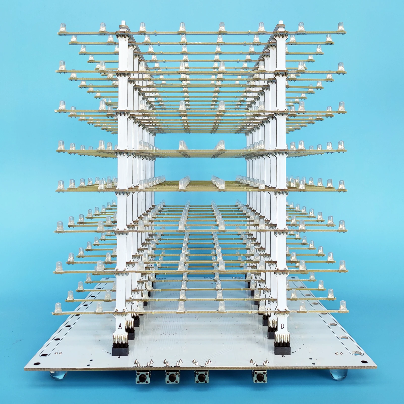 iCubeSmart 8x8x8 3D Led Cube Kit Diy Electronic Kits Teenagers Learning Soldering Project Kit With 3D Editing Software [3D8P]