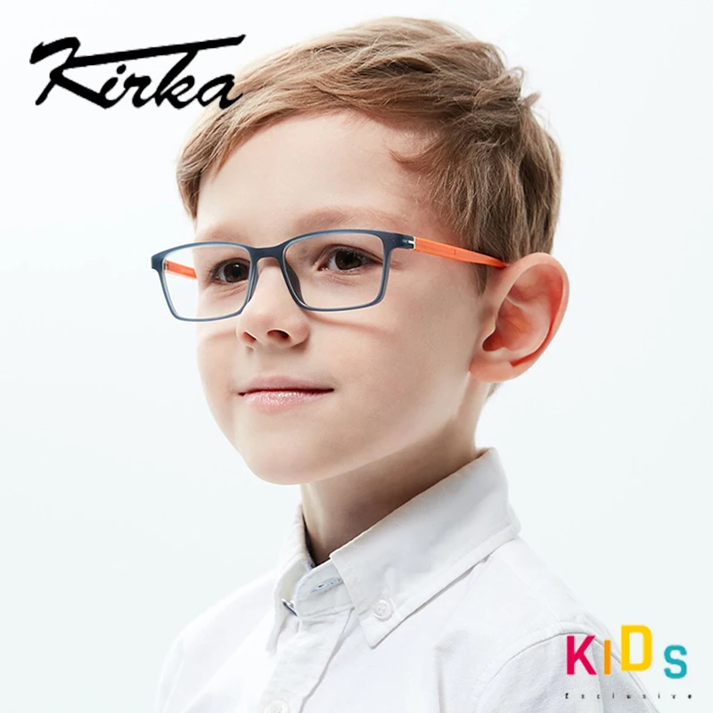 Kirka TR90 Frame Glasses Children Flexible Kids Glasses Optical Eyeglass Frames Square Glasses Specatcles Frames 6-10 MB05-05