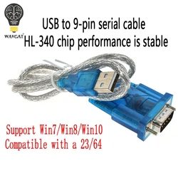 HL-340 USB to RS232 COM Port Serial PDA 9 pin DB9 Cable Adapter support Windows7 64