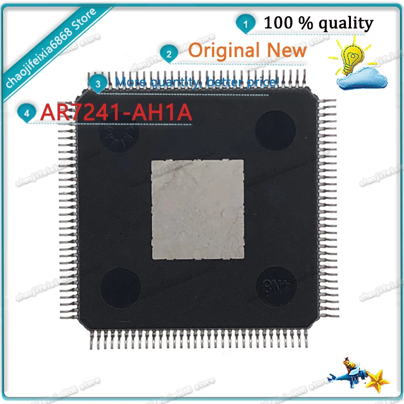 5pcs-20pcs/lot! AR7241-AH1A 7241 QFP AR7241 AH1A QFP128 Main frequency 400MHz Wireless bridge main chip IC NEW ORIGINAL