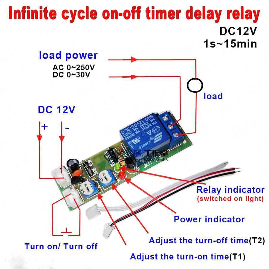 Modulo Controllo Temporizzato Timer Relè Ciclo Ritardo Accensione/ Spegnimento - Modulo Per AC 110V-230V, Controllo Temporizzato Timer Digitale Relè AC - Foto 10