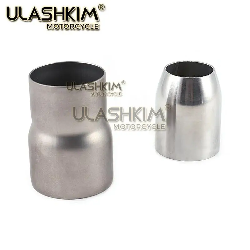 universal Motorcycle exhaust pie Convertor Adapter Steel Motorcycle Exhaust Connector Connecting Link Down Pipes Q image 3